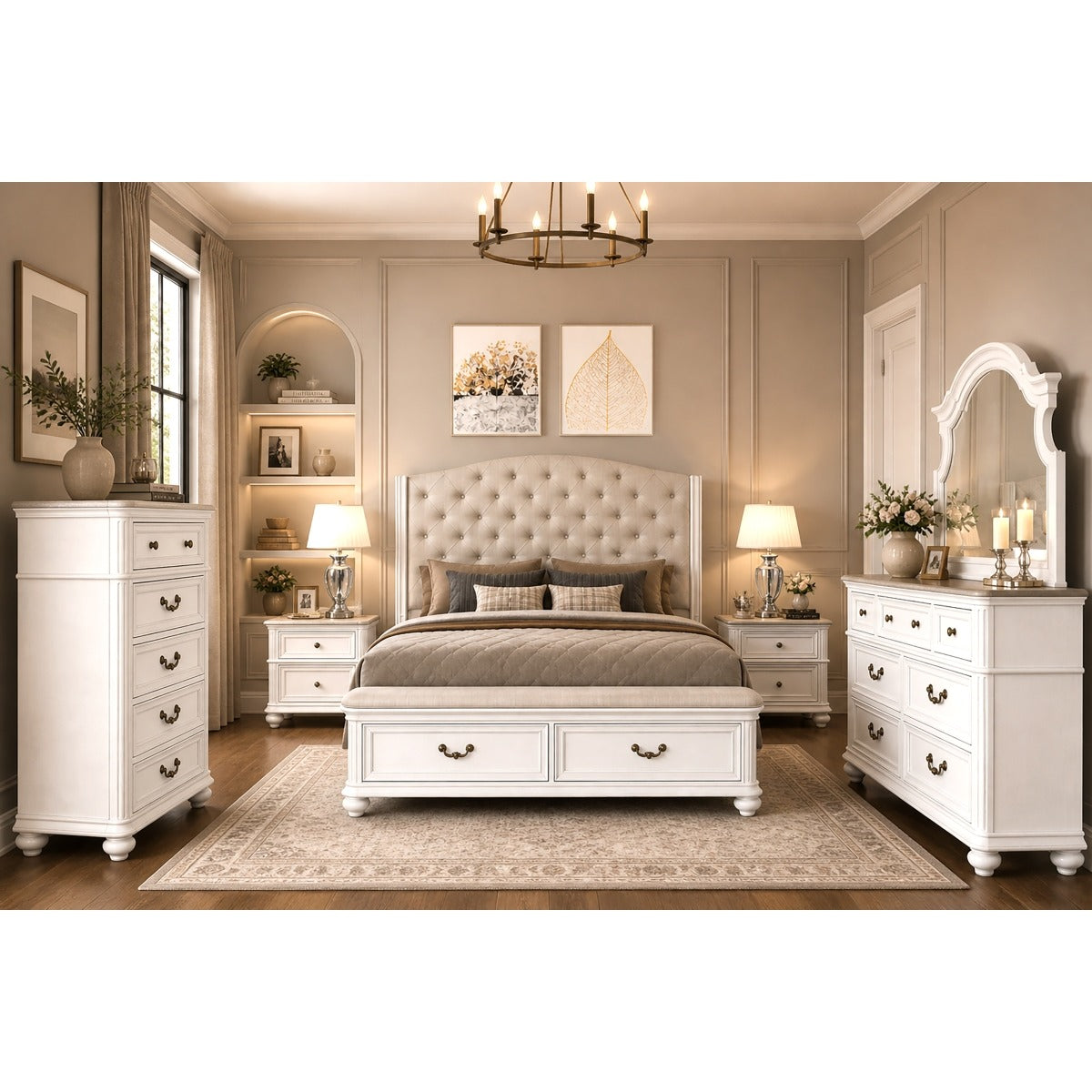 SH2318WHUPK-1EK* EASTERN UPHL KING BED