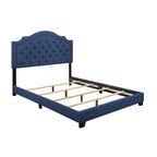 SH255BLU-1 QUEEN BED W/BLUE FABRIC