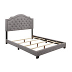 SH255GRY-1 QUEEN BED W/GREY FABRIC