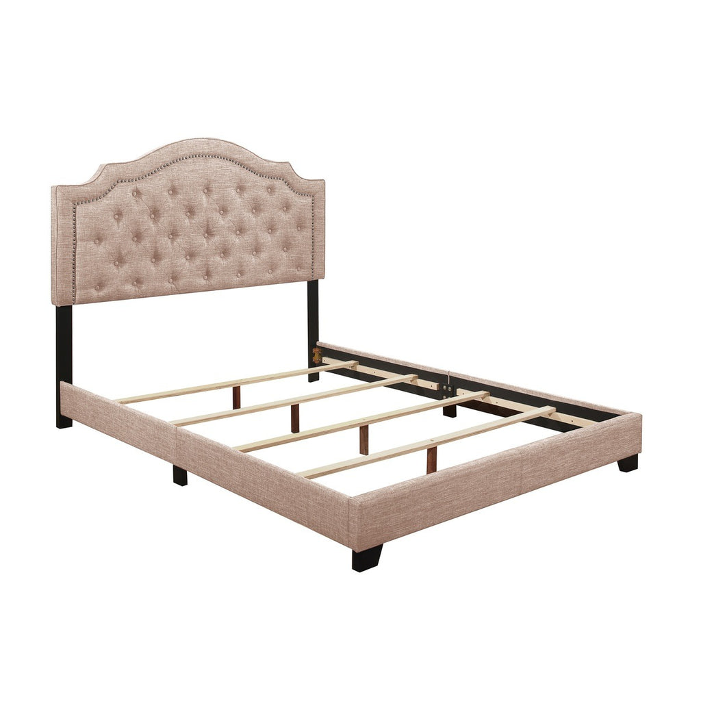 SH255KBGE-1 KING BED W/BEIGE FABRIC