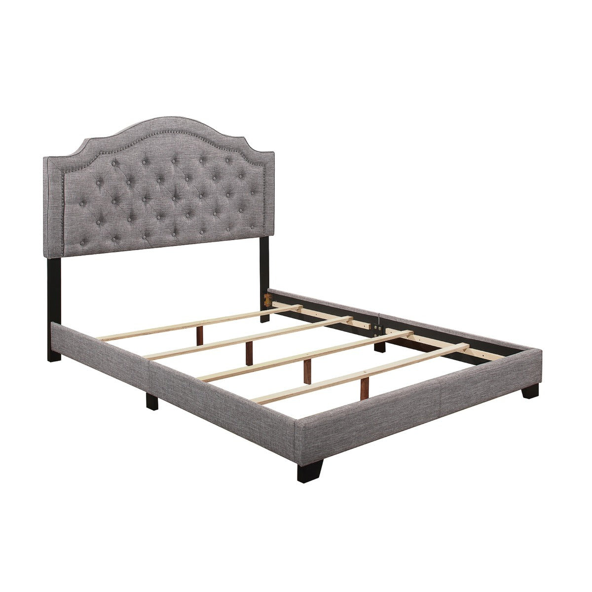 SH255KGRY-1 KING BED W/GREY FABRIC