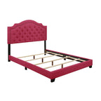 SH255PNK-1 QUEEN BED W/PINK FABRIC