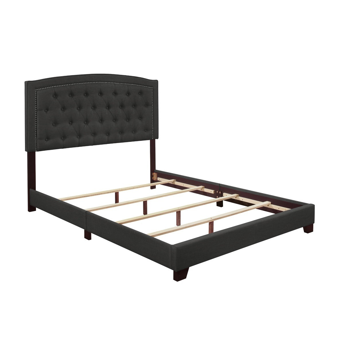 SH275KDGR-1 KING BED W/DARK GREY FABRIC