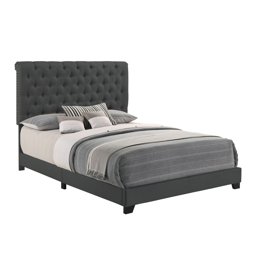 SH278FDGR-1 FULL BED W/DARK GREY FABRIC