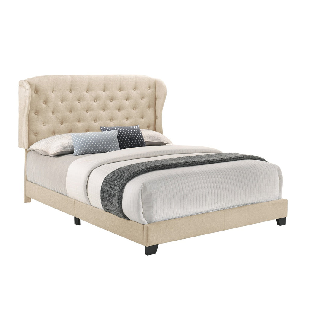 SH279KBGE-1 KING BED W/BEIGE FABRIC