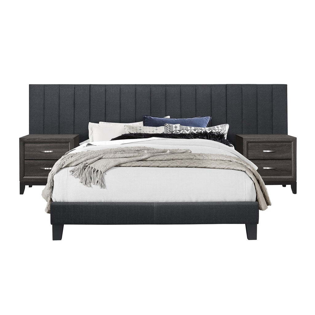 SH281DGR-1*PN QUEEN WALL BED WITH 2 PANELS, DARK GRAY