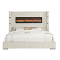 SH296WHTK-1EK UPHL EK BED W/ FIREPLACE DISPLAY