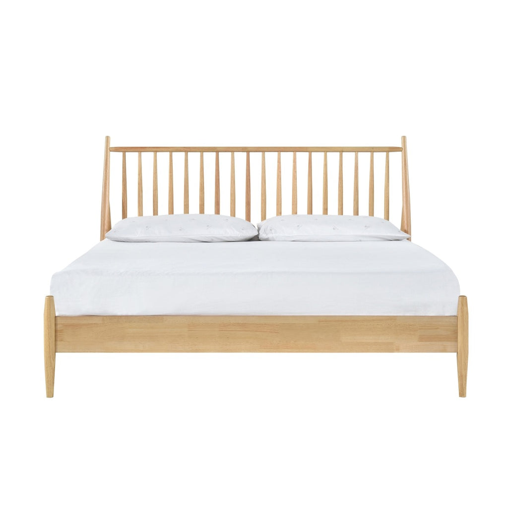 SH2225K-1EK KING SPINDLE WOOD BED, NATURAL FINISH