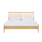 SH2225K-1EK KING SPINDLE WOOD BED, NATURAL FINISH