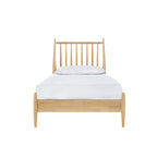 SH2225T-1 TWIN SPINDLE WOOD BED, NATURAL FINISH