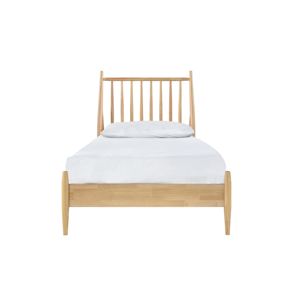 SH2225T-1 TWIN SPINDLE WOOD BED, NATURAL FINISH