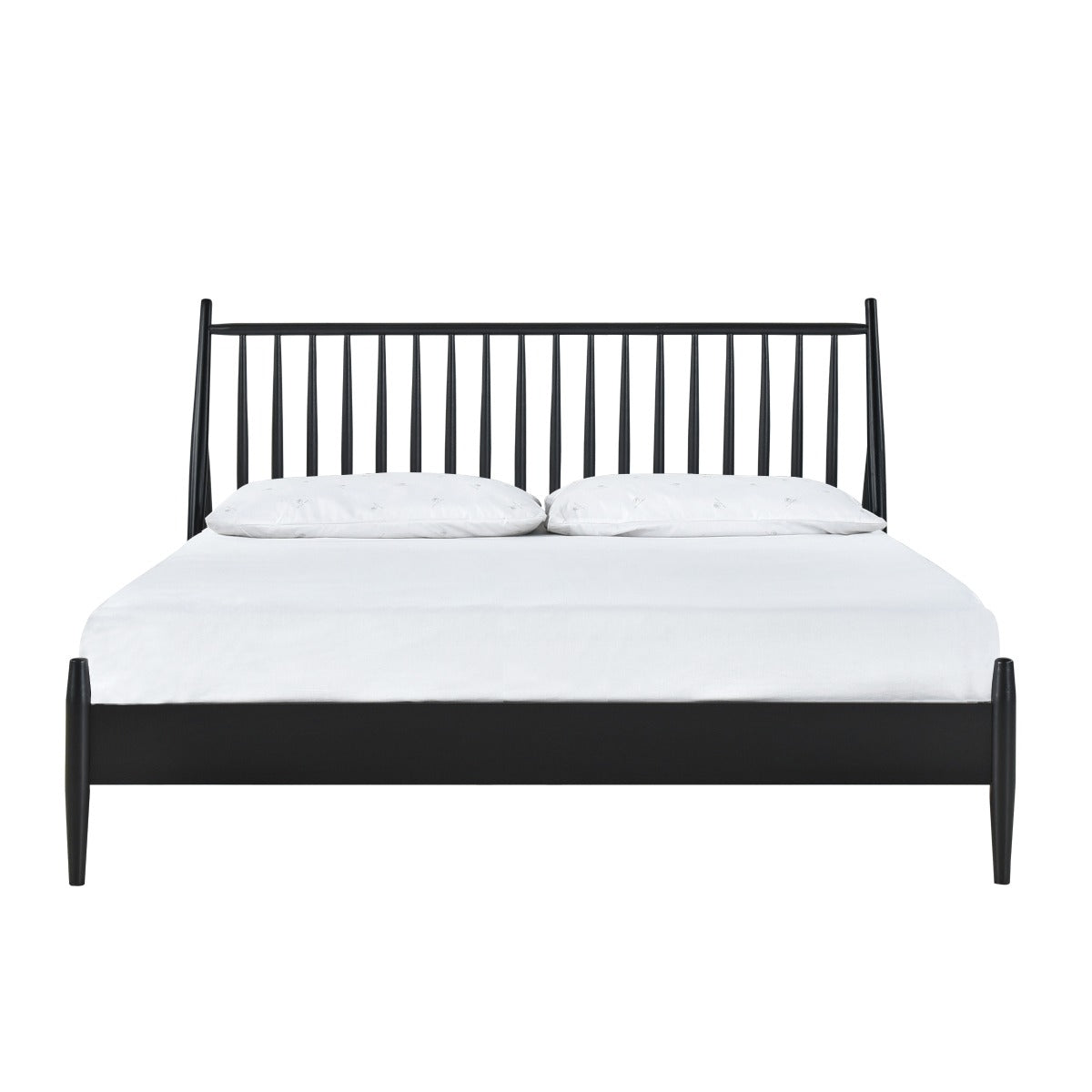 SH2225BLKK-1EK KING SPINDLE WOOD BED, MATTE BLACK FINISH