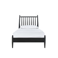 SH2225BLKT-1 TWIN SPINDLE WOOD BED, MATTE BLACK FINISH