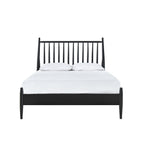 SH2225BLKF-1 FULL SPINDLE WOOD BED, MATTE BLACK FINISH