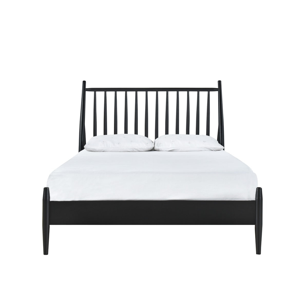 SH2225BLKF-1 FULL SPINDLE WOOD BED, MATTE BLACK FINISH