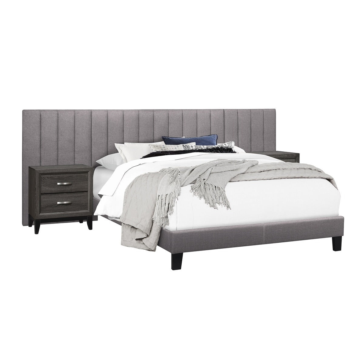 SH281GRY-1*PN QUEEN WALL BED WITH 2 PANELS, GRAY