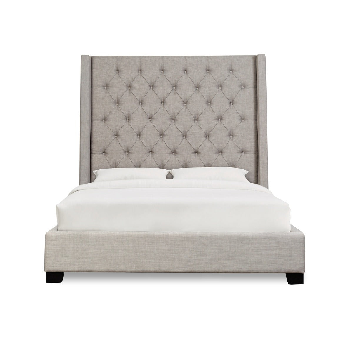 SH229NGRY-1 QUEEN BED WITH GRAY FABRIC