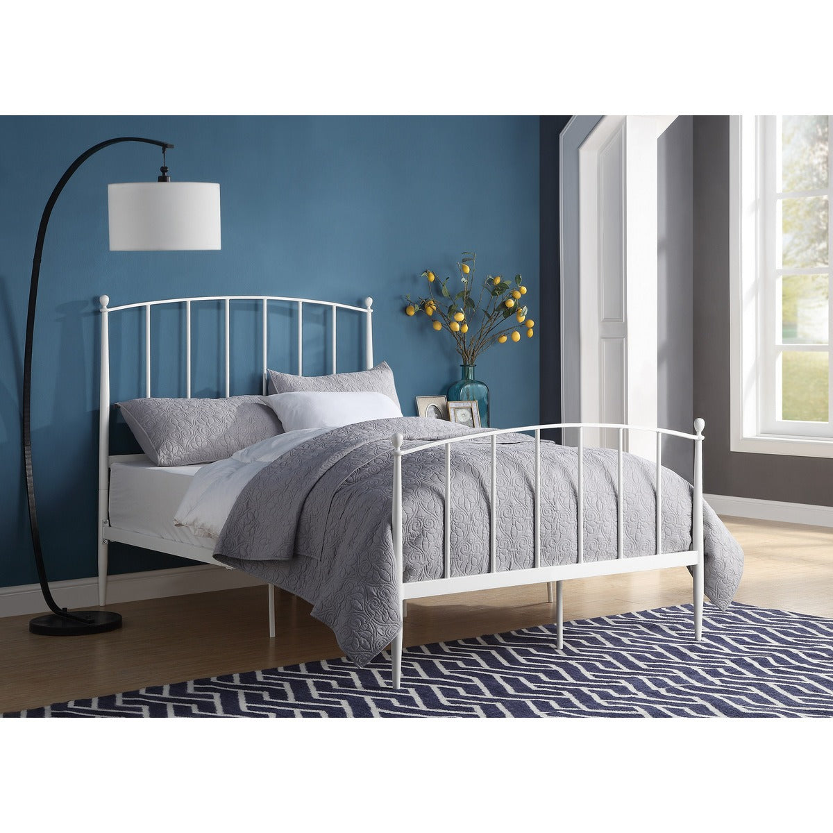 SH2017WHF-1 FULL SIZE METAL BED, WHITE