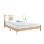 SH2225K-1EK KING SPINDLE WOOD BED, NATURAL FINISH