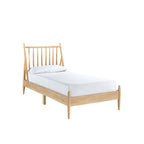 SH2225T-1 TWIN SPINDLE WOOD BED, NATURAL FINISH