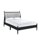 SH2225BLKF-1 FULL SPINDLE WOOD BED, MATTE BLACK FINISH