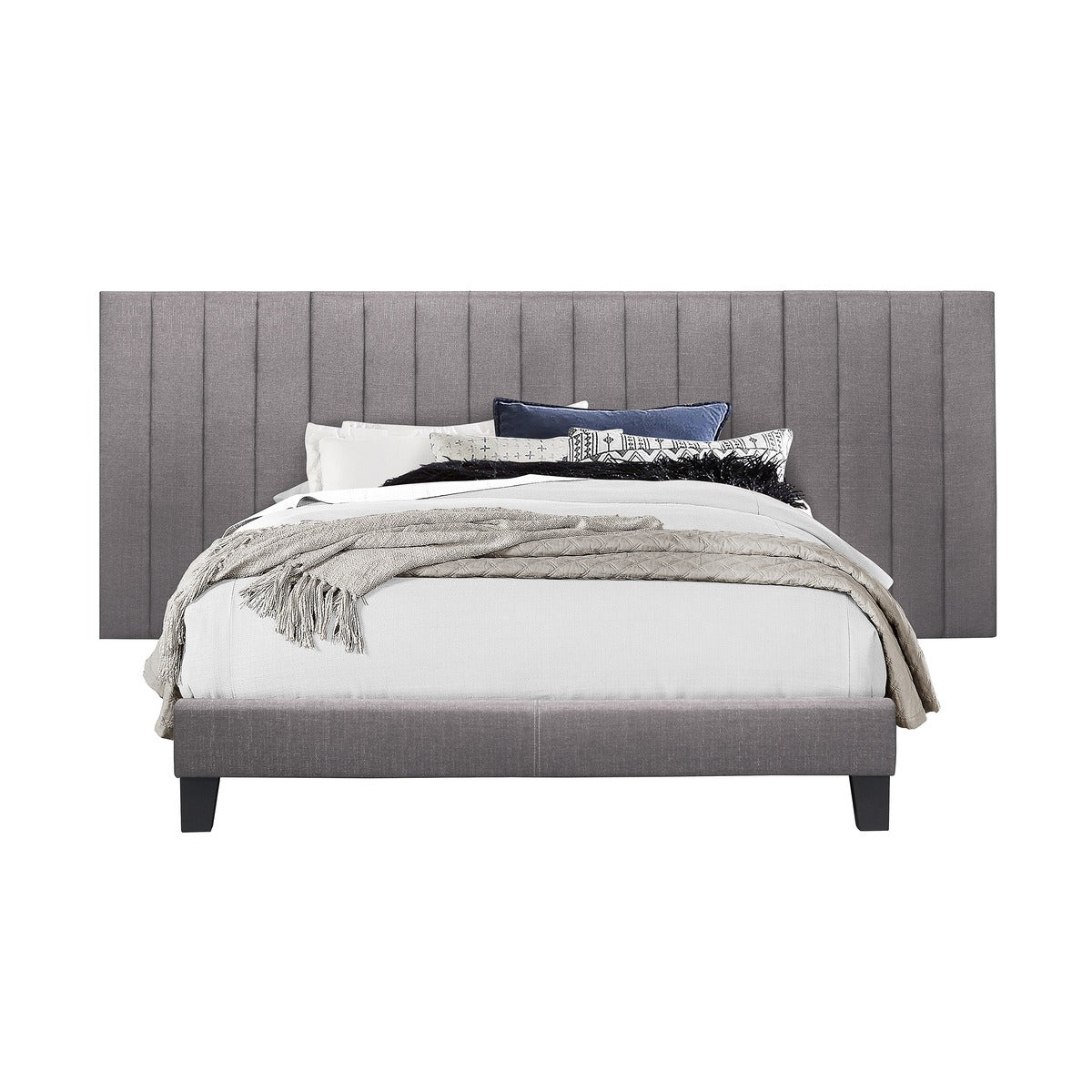 SH281KGRY-1*PN KING WALL BED WITH 2 PANELS, GRAY