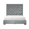 SH228KGRY-1* UPHL VELVET EK BED, GRAY
