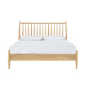 SH2225-1 QUEEN SPINDLE WOOD BED, NATURAL FINISH