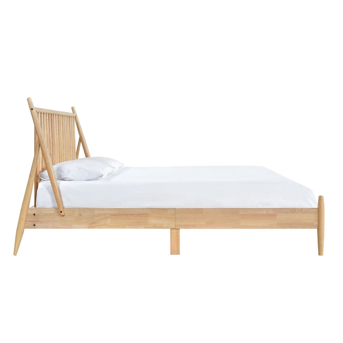 SH2225K-1EK KING SPINDLE WOOD BED, NATURAL FINISH