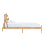 SH2225T-1 TWIN SPINDLE WOOD BED, NATURAL FINISH