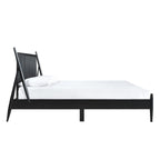 SH2225BLKK-1EK KING SPINDLE WOOD BED, MATTE BLACK FINISH