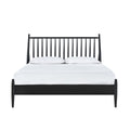 SH2225BLK-1 QUEEN SPINDLE WOOD BED, MATTE BLACK FINISH