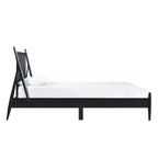SH2225BLKT-1 TWIN SPINDLE WOOD BED, MATTE BLACK FINISH
