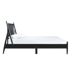 SH2225BLKF-1 FULL SPINDLE WOOD BED, MATTE BLACK FINISH