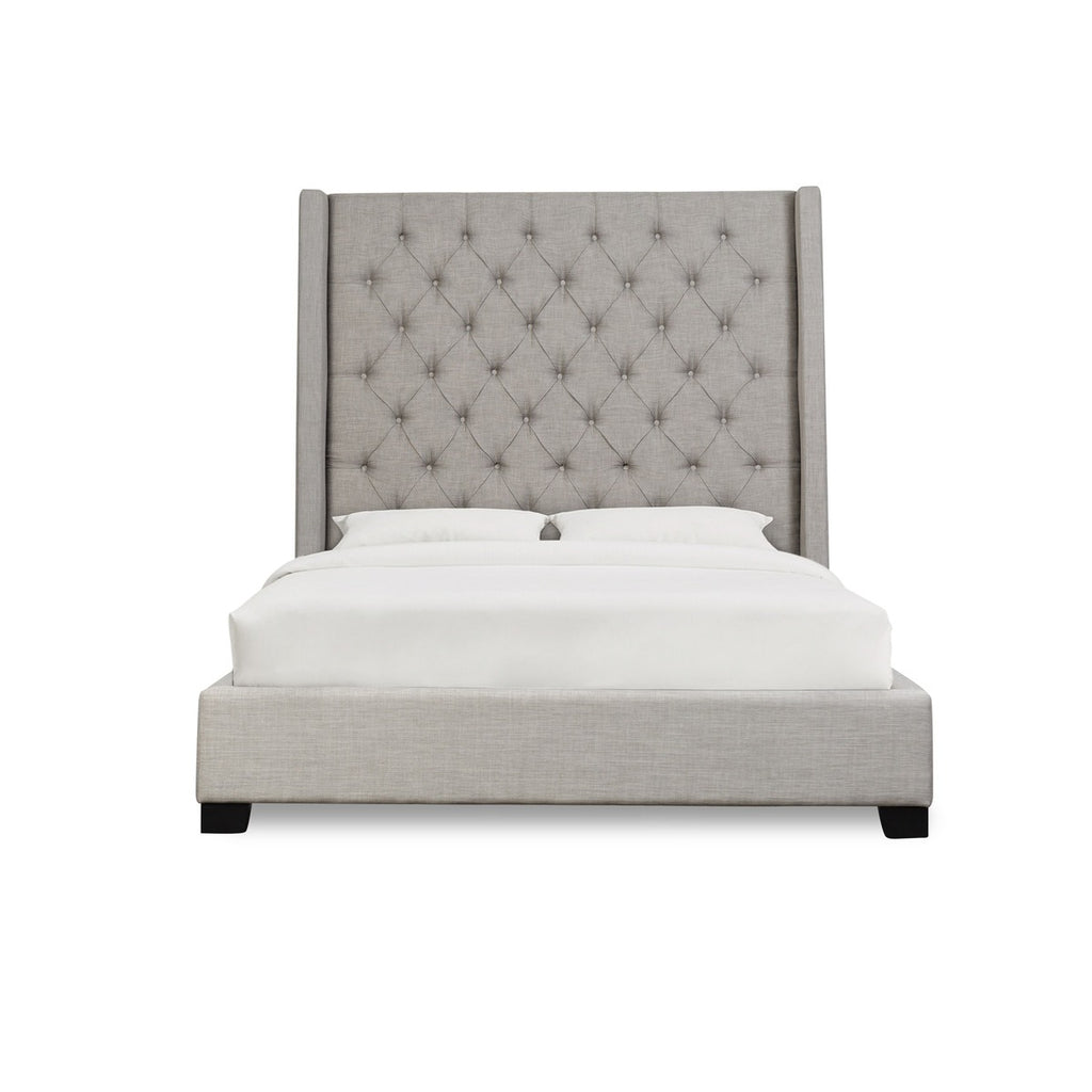 SH229NGRYK-1EK KING BED WITH GRAY FABRIC