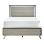 SH2300-1* QUEEN BED W/ LED, ANTIQUE GRAY