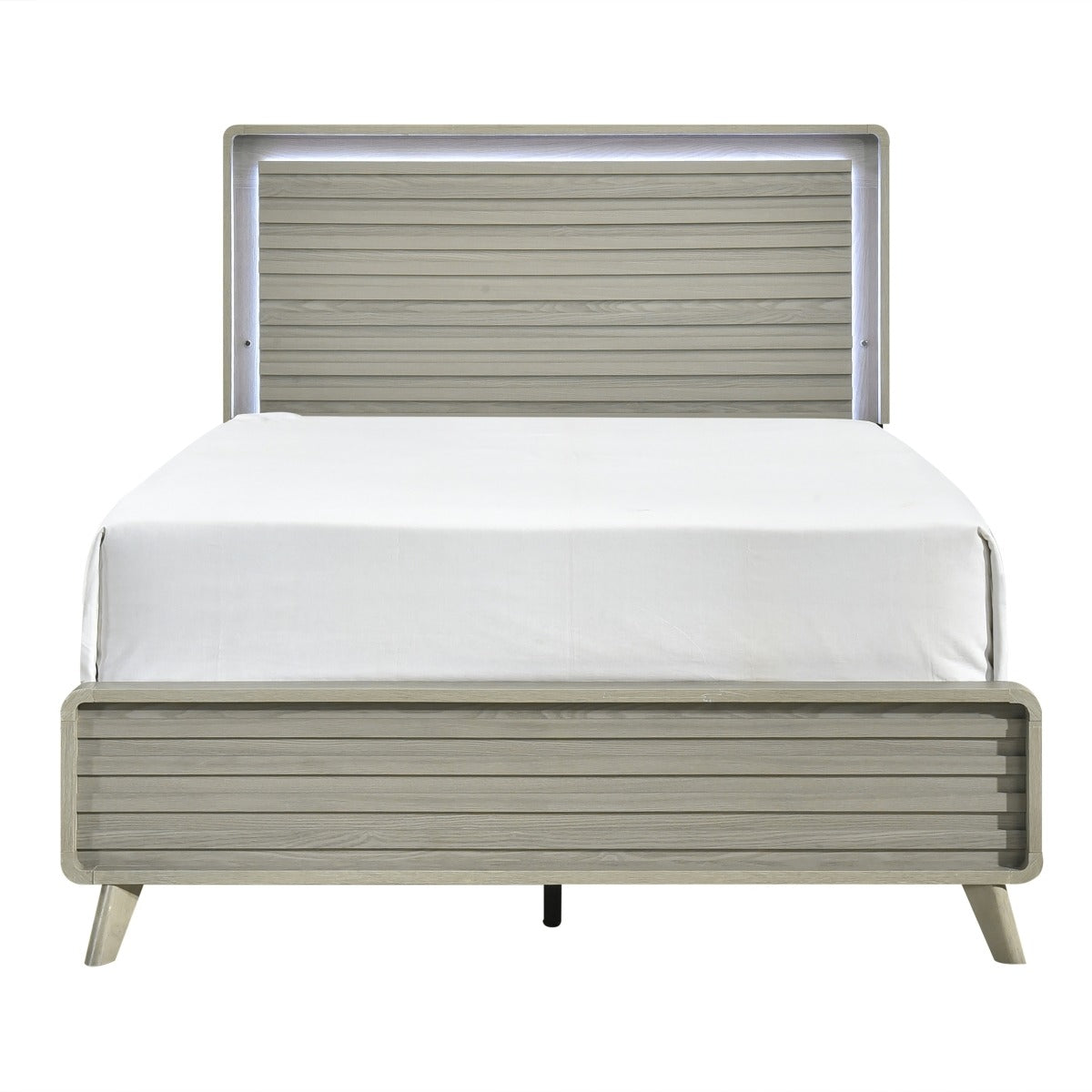 SH2300-1* QUEEN BED W/ LED, ANTIQUE GRAY