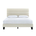 SH251BGEK-1EK KING PLATFORM BED W/ 13 SLATS, BEIGE