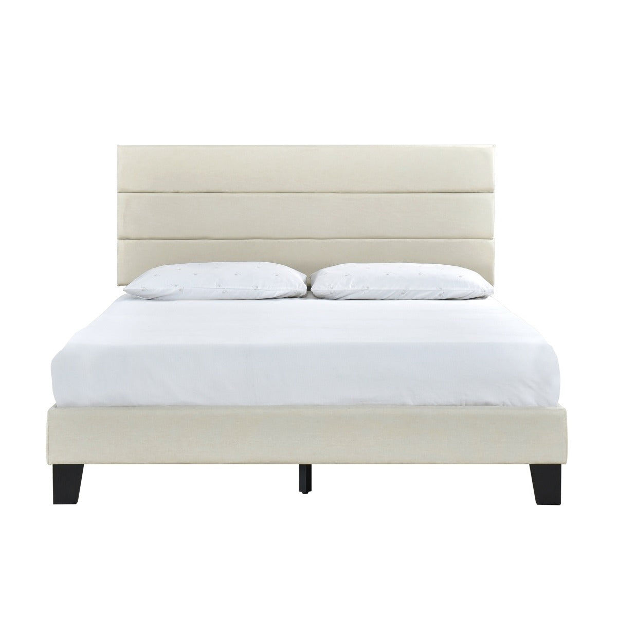 SH251BGEK-1EK KING PLATFORM BED W/ 13 SLATS, BEIGE