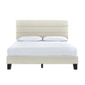SH251BGE-1 QUEEN PLAFTORM BED W/ 13 SLATS, BEIGE