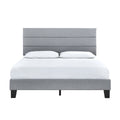 SH251GRYK-1EK KING PLATFORM BED W/ 13 SLATS, GRAY