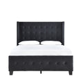 SH2618BLKK-1EK KING BED W/ TUFTED AND W/ SPEAKER & USB/TYPE C, BLACK VELVET