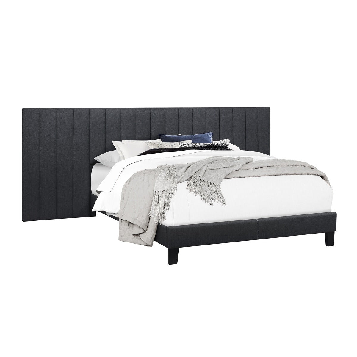 SH281FDGR-1*PN FULL WALL BED WITH 2 PANELS, DARK GRAY