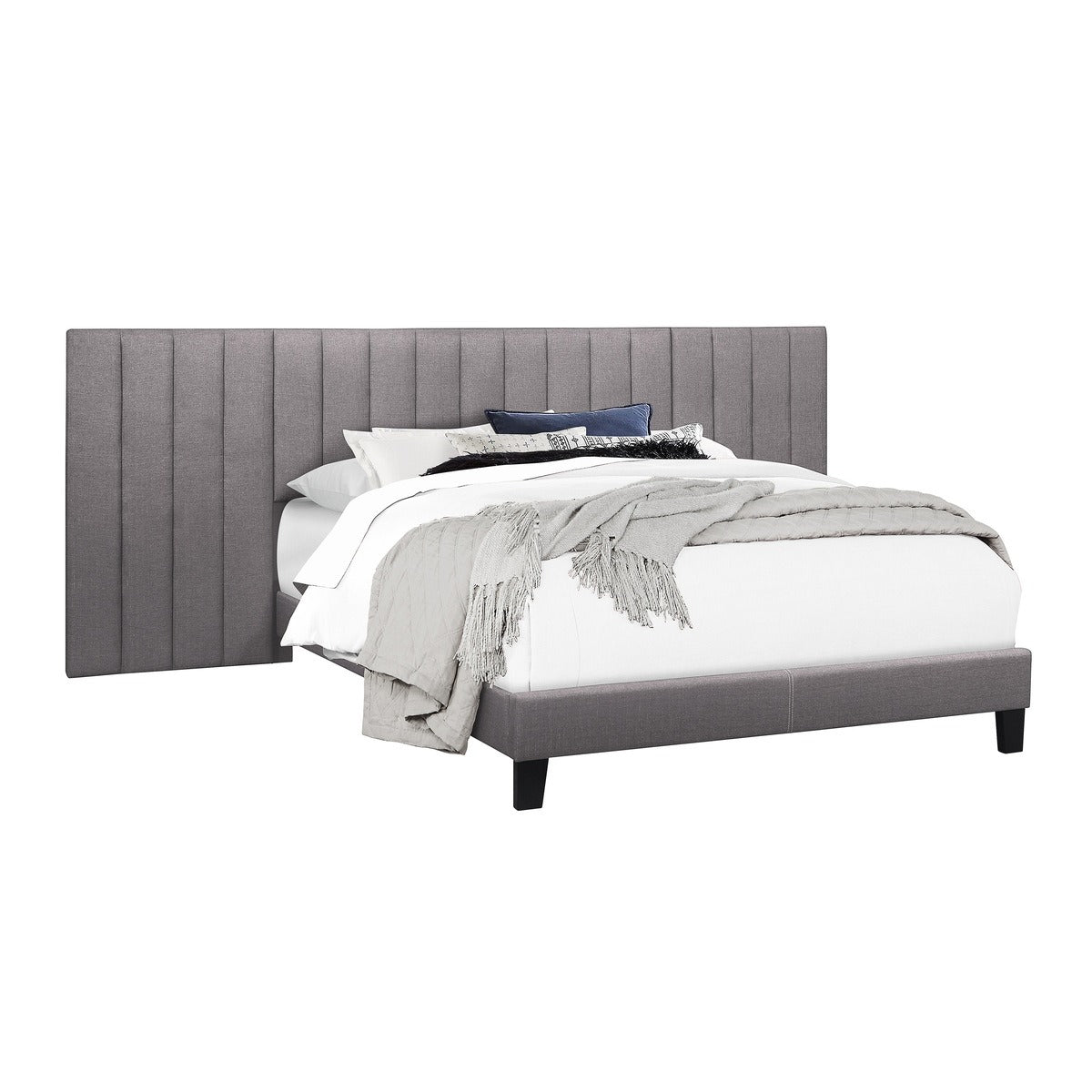 SH281KGRY-1*PN KING WALL BED WITH 2 PANELS, GRAY