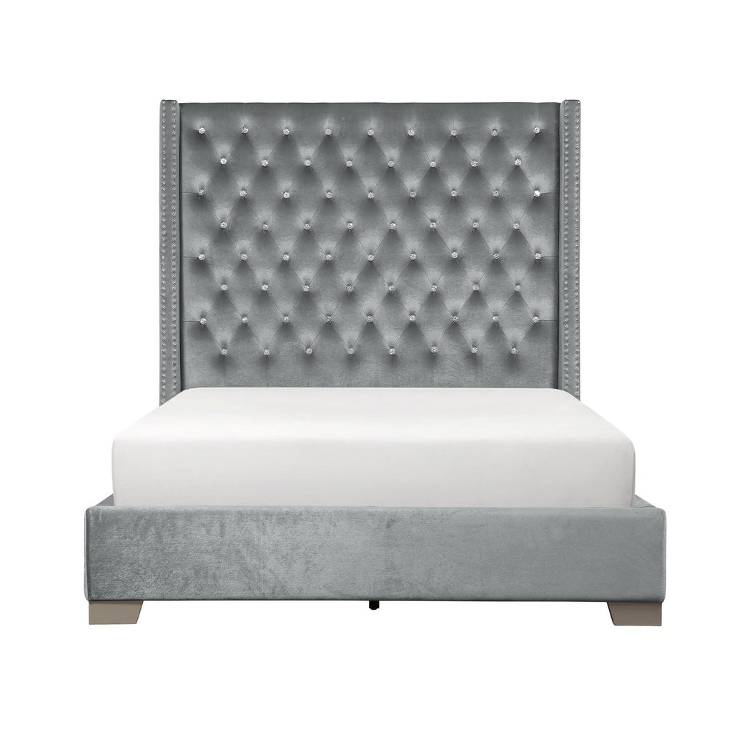 SH228GRY-1* UPHL VELVET QN HB, GRAY
