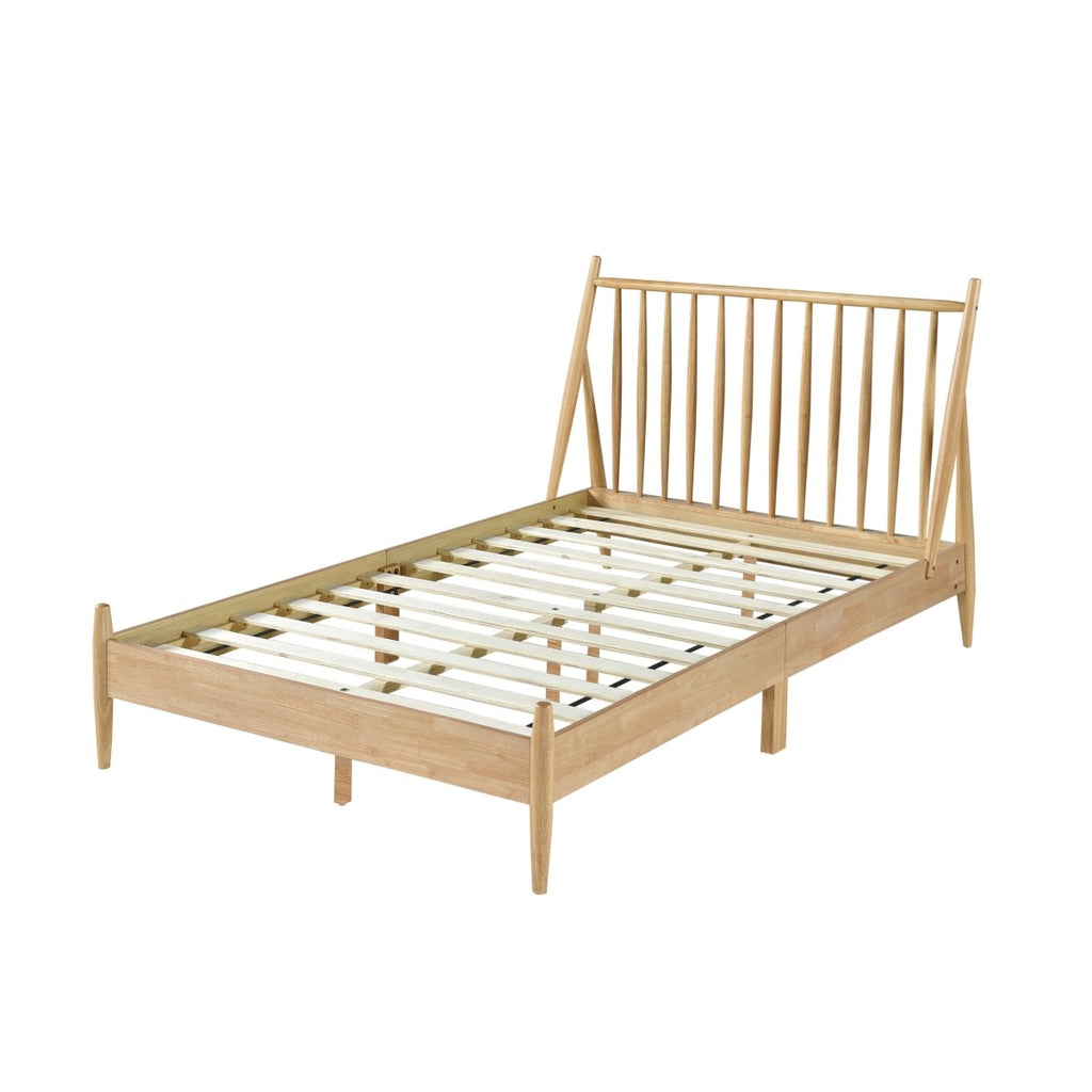 SH2225F-1 FULL SPINDLE WOOD BED, NATURAL FINISH