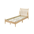 SH2225T-1 TWIN SPINDLE WOOD BED, NATURAL FINISH