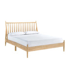 SH2225-1 QUEEN SPINDLE WOOD BED, NATURAL FINISH