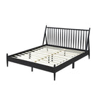 SH2225BLKK-1EK KING SPINDLE WOOD BED, MATTE BLACK FINISH