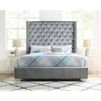 SH228GRY-1* UPHL VELVET QN HB, GRAY